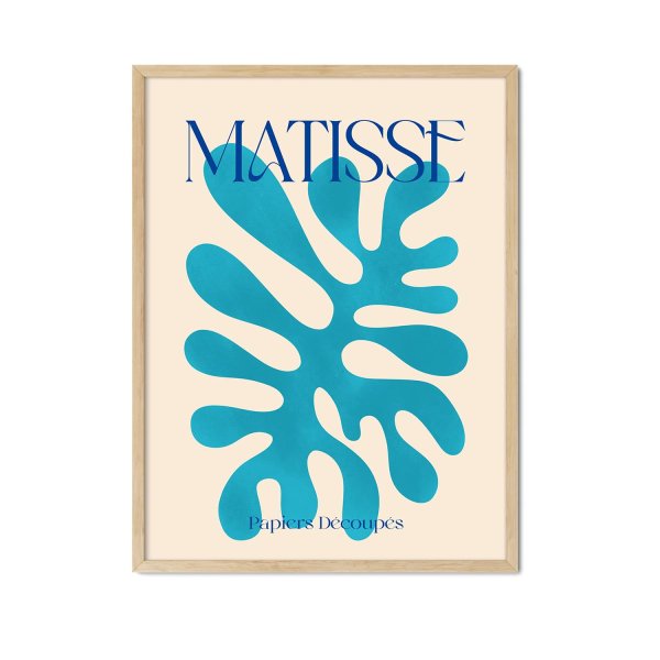 Niebieski Nowoczesny Plakat Simple Matisse