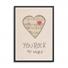 YOU ROCK MY WORLD - Plakat w ramie YOU ROCK MY WORLD - Plakat w ramie