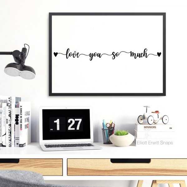 LOVE YOU SO MUCH - Plakat w ramie LOVE YOU SO MUCH - Plakat w ramie