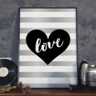 HEART LOVE ART - Plakat w ramie