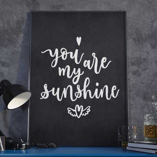 YOU ARE MY SUNSHINE - Plakat w ramie