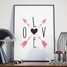 LOVE AND ARROWS - Plakat w ramie