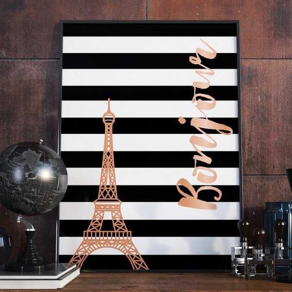 BONJOUR - Plakat w ramie BONJOUR - Plakat w ramie