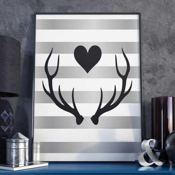 DEER LOVE - Plakat w ramie DEER LOVE - Plakat w ramie