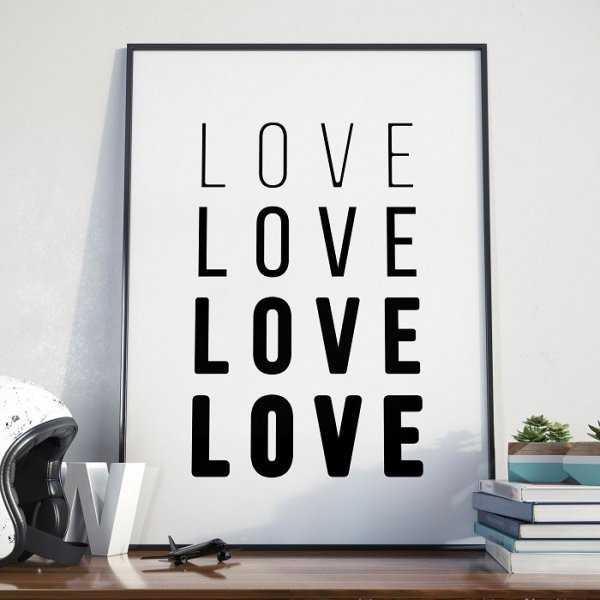 LOVE LEVELS - Plakat w ramie LOVE LEVELS - Plakat w ramie