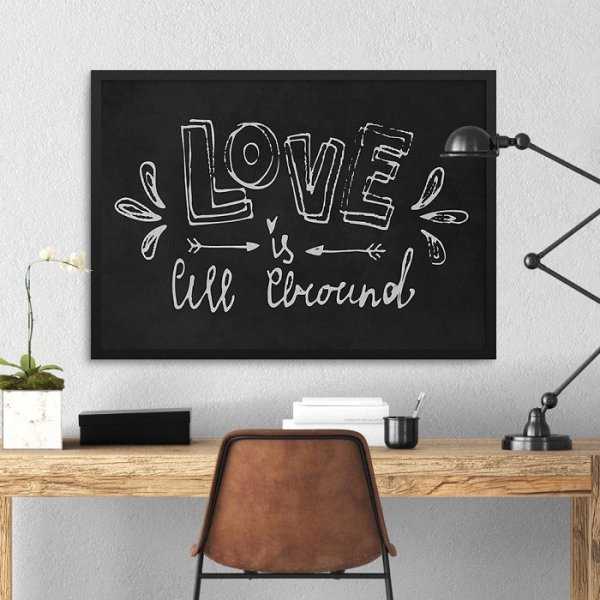 LOVE IS ALL AROUD - Plakat w ramie LOVE IS ALL AROUD - Plakat w ramie