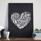 KEEP LOVE IN YOUR HEART - Plakat w ramie KEEP LOVE IN YOUR HEART - Plakat w ramie