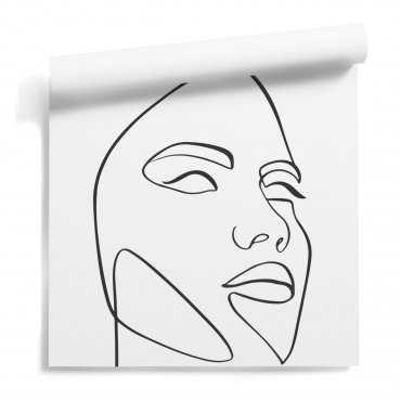 line art mask tapeta