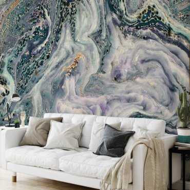 tapeta na ścianę marble turquoise