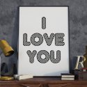 I LOVE YOU - Plakat typograficzny