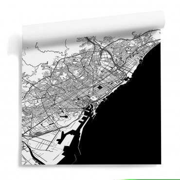 tapeta mapa barcelona