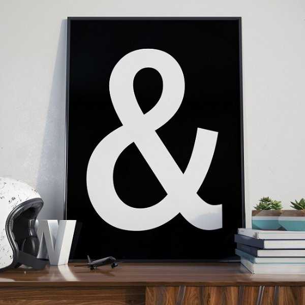 SYMBOL "&" (AND) - Plakat typograficzny SYMBOL "&" (AND) - Plakat typograficzny