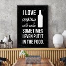 I LOVE COOKING WITH WINE - Plakat w ramie