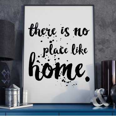 THERE IS NO PLACE LIKE HOME - Plakat typograficzny