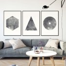 GRUNGE GEOMETRY - Komplet trzech plakatów w ramach GRUNGE GEOMETRY - Komplet trzech plakatów w ramach