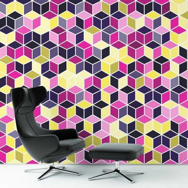 ABSTRACT CUBES - Tapeta ścienna ABSTRACT CUBES - Tapeta ścienna