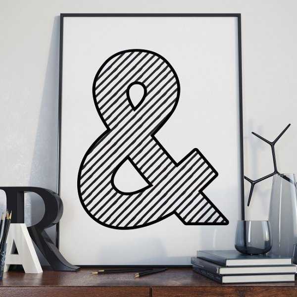 SYMBOL "&" (AND) - Plakat designerski SYMBOL "&" (AND) - Plakat designerski