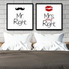 Mr. & Mrs. Right - Komplet plakatów typograficznych