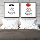 Mr. & Mrs. Right - Komplet plakatów typograficznych Mr. & Mrs. Right - Komplet plakatów typograficznych