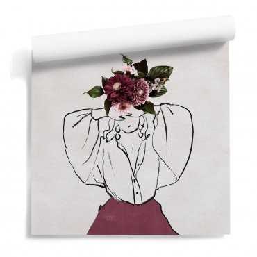 tapeta motyw floral head