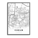plakat z mapą Chełma