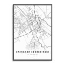 mapa stargardu szczecińskiego plakat w ramie