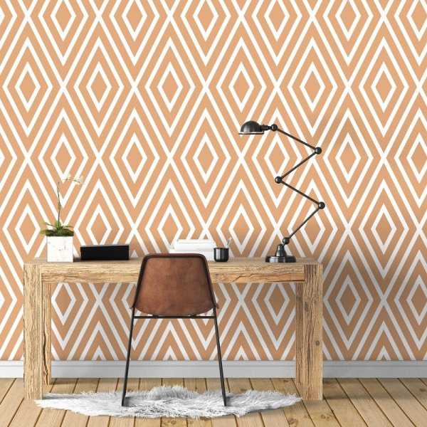 ORANGE GEOMETRY - Tapeta na ścianę ORANGE GEOMETRY - Tapeta na ścianę
