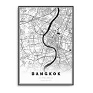 mapa na plakacie bangkok