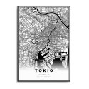 plakat w ramie mapa tokio