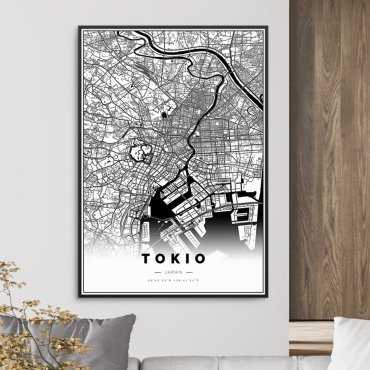 mapa tokio w plakacie
