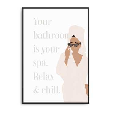 bathroom spa plakat w ramie