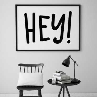 HEY! - Plakat typograficzny