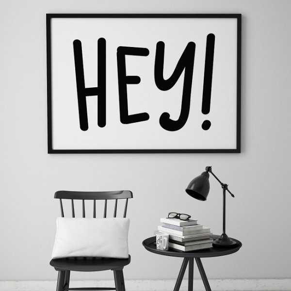 HEY! - Plakat typograficzny HEY! - Plakat typograficzny