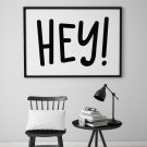HEY! - Plakat typograficzny HEY! - Plakat typograficzny