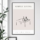 simple living plakat ramka