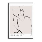 simplicity is more plakat w ramie