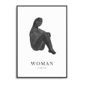 plakat w ramie woman is the art