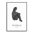 plakat w ramie woman is the art