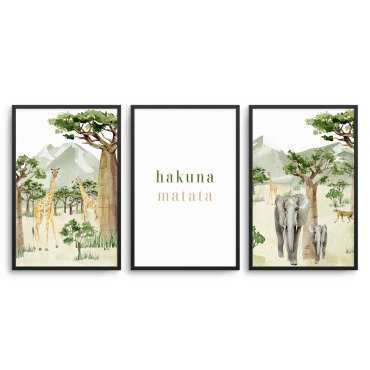 hakuna matata zestaw dla dzieci plakaty