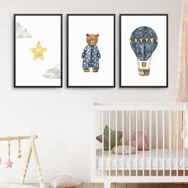 sleepy bear plakaty dla dzieci