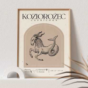 Plakat Ze Znakiem Zodiaku Kozioro Ec