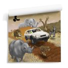 tapeta dla dzieci safari tour