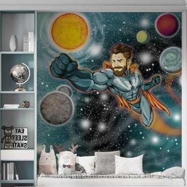 tapeta z superbohaterem space hero