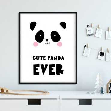 CUTE PANDA EVER - Plakat dla dzieci