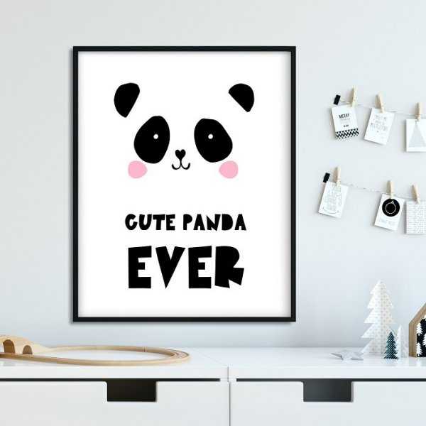 CUTE PANDA EVER - Plakat dla dzieci CUTE PANDA EVER - Plakat dla dzieci