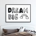 DREAM BIG RAINBOW - Plakat dla dzieci
