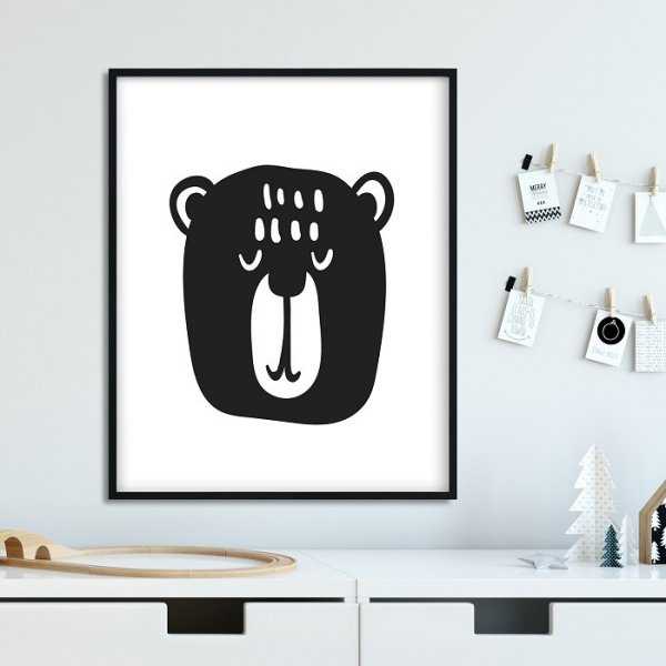 Scandi bear - Plakat dla dzieci Scandi bear - Plakat dla dzieci