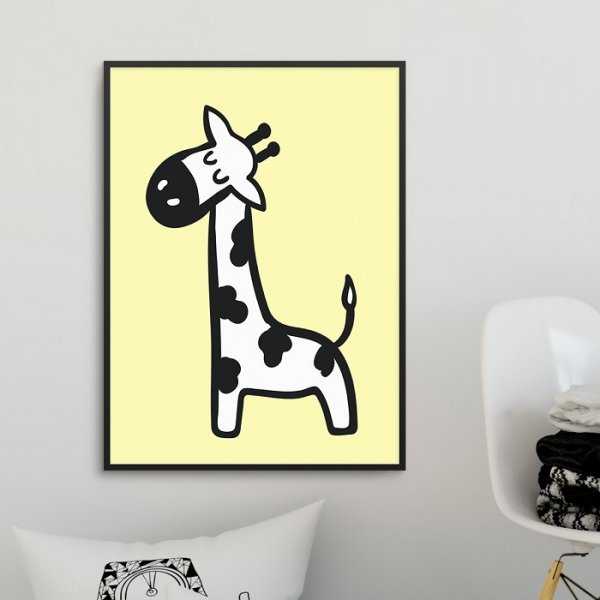 Scandi giraffe - Plakat dla dzieci Scandi giraffe - Plakat dla dzieci