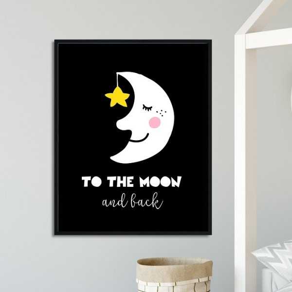 TO THE MOON AND BACK - Plakat dla dzieci TO THE MOON AND BACK - Plakat dla dzieci