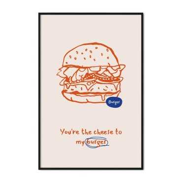 plakat w ramie burger story
